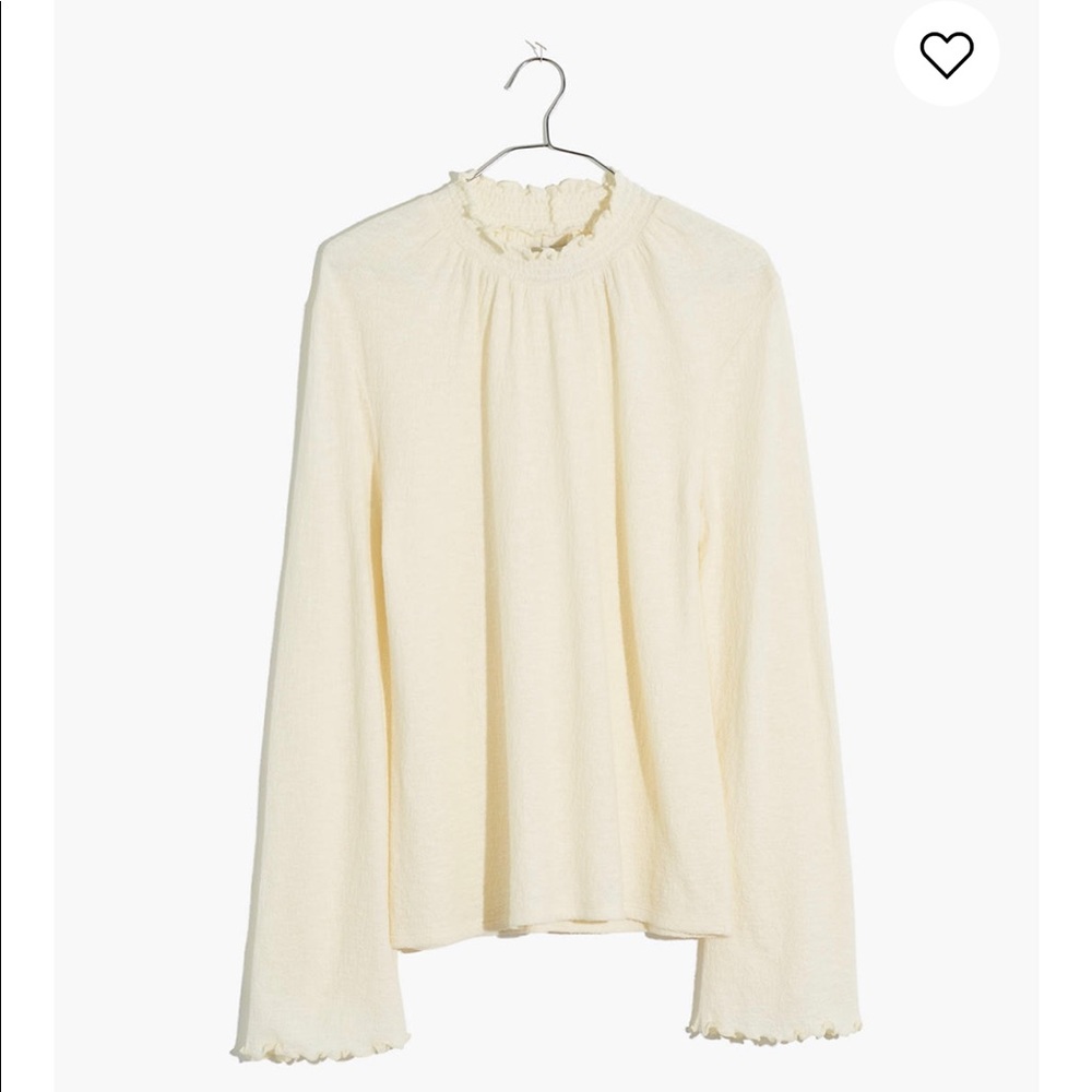MADEWELL Texture & Thread Ruffle Mockneck Top